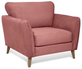 Ružové menčestrové kreslo Paris – Scandic