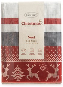 VIANOČNÝ BEHÚŇ NA STÔL NOEL 40X140 CM VZOROVANÁ