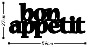 Nástěnná kovová dekorace BON APPETIT II černá