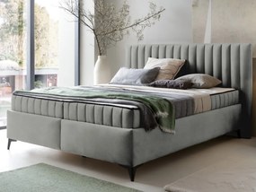 Posteľ Joy 160x200 cm, svetlo šedá látka