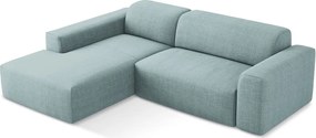 Modrá rohová pohovka (ľavý roh/s leňoškou) Keli – Makamii