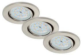 Briloner 7220-032-SADA 3x LED Kúpeľňové podhľadové svietidlo FIT 1xGU10/5W/230V