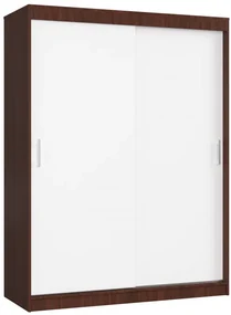 Šatníková skriňa s posuvnými dverami 150 cm CLP mono wenge / biela