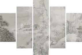 Obraz - Čínska krajina (150x105 cm)