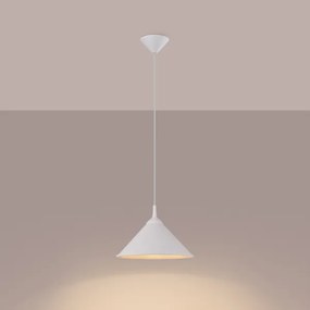 Sollux SL.1325 - Luster na lanku ZUMA 1xE27/15W/230V pr. 30 cm biela