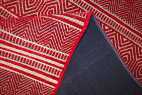 Koberec Saran G001 RED – červený vzorovaný obdĺžnik Rozmer: 120x180 cm