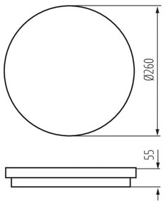 LED stropné svietidlo 24W 1920lm 26 cm so senzorom pohybu BENO KANLUX