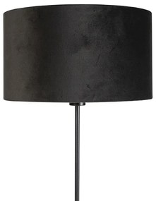 Inteligentná stojaca lampa čierna s čiernym zamatovým tienidlom 35 cm vrátane Wifi A60 - Parte