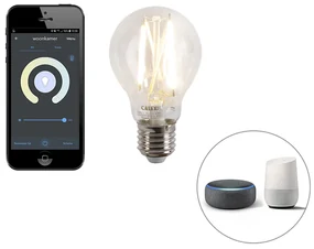 Inteligentná rustikálna nástenná lampa antracit IP44 vrátane wifi E27 - Kansas