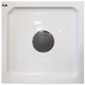 Mereo Mereo, Sprchový, so strechou, štvorcový, satin ALU, sklo Point, zadne steny bielé, MER-CK34172KBSW