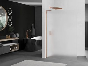 Mexen Kioto L, sprchová zástena Walk-In 80 x 200 cm, 8mm sklo námraza, ružové zlato profil, 800-080-103-60-30