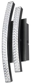 EGLO Dizajnové nástenné LED svietidlo LEJIAS, 8 W, teplá biela, čierna