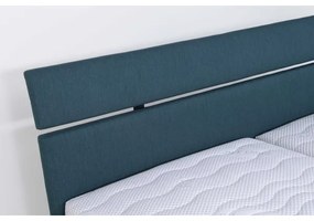 Čalúnená posteľ s matracom a úložným priestorom ALIS 180x200 cm petrolejová