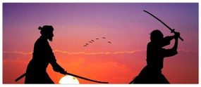 Obraz - Samuraji (120x50 cm)