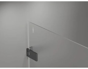 Mexen, Mexen Lunar-F pravé sklápacie sprchové dvere 90 cm, transparentné, pištoľovo šedé kartáčované - 836-090-000-66-00-P
