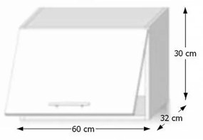 Horná kuchynská skrina G60 OK Lilouse. Vlastná spoľahlivá doprava až k Vám domov. 1014724