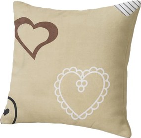 Bavlnená obliečka na vankúš DEAMON POLY 45x45 cm, béžová