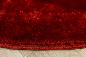 Kúpeľňový koberček Malmo červený, kruh