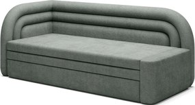 Zelená ženilková rozkladacia/s úložným priestorom pohovka ľavý roh 223 cm Fabillo – ELTAP