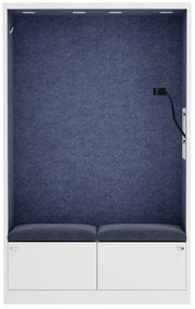 Sally 1150mm korpus Biały - siedzisko Granatowy