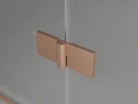 Mexen Lunar T, sklápací sprchový kút ľavý 100 x 120 cm, 8mm číre sklo, medený matný profil, 834T-100-120-65-00-L