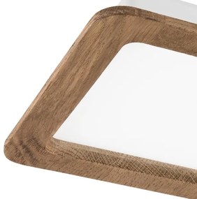 LED Podhľadové svietidlo WOODY SPOT LED/17W/230V 3000K orech 18,5x18,5 cm