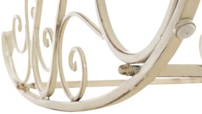 Kovové hojdacie kreslo Smile (SET 2 ks) - Krémová antik