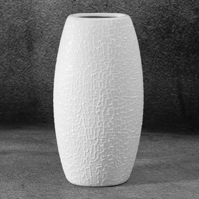 KERAMICKÁ VÁZA RISO 13X9X25 CM BIELA