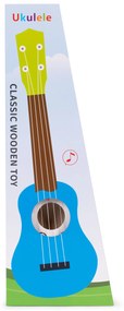 Detská drevená gitara so 4 nylonovými strunami a trsátkom, ECOTOYS