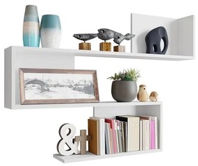 Nástenná polica MANUNIA 80x110 cm biela