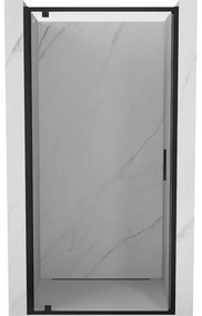 Mexen Exo, 1-krídlové sprchové dvere do otvoru 90 cm, 6mm číre sklo, čierny profil, 8181-090-000-70-00