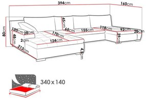 Rohová sedacia súprava Carmine  (svetlobéžová). Vlastná spoľahlivá doprava až k Vám domov. 1121945