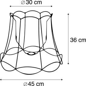 Kovový tienidlo čierny 45/36 - Granny Frame