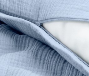 Mušelínová posteľná bielizeň, svetlomodrá, štandardná veľkosť