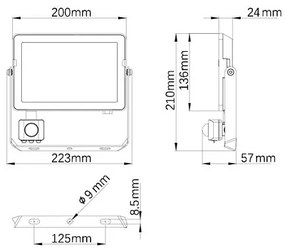Philips - LED Vonkajší reflektor so senzorom PROJECTLINE LED/50W/230V IP65 3000K