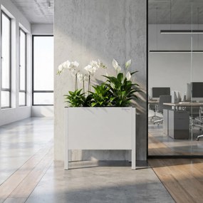 Malý sivý kovový obal na kvetináč: DAISY 400 x 350 x 250 mm