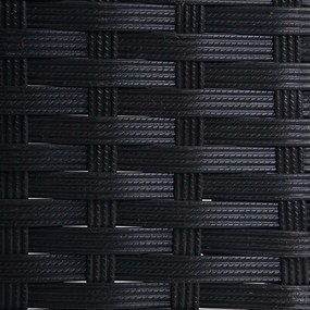 Polyratanová záhradná lavica Halden - čierna, vankúš terakota