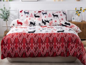 XPOSE® Predĺžené mikroplyšové obliečky LYANA Exclusive - červené