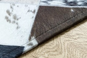 Koberec PATCHWORK 21720 béžový/hnedý - imitácia kože krava, romby