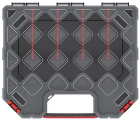 Kufríkový organizér 28,4 × 24,3 × 10,5 cm, prepážky, čierna