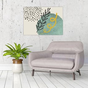 Obraz - Abstraktné listy N⁰1 (70x50 cm)