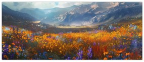 Obraz - Maľovaná horská krajina II. (120x50 cm)