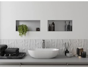 Mexen X-Wall-NR, polička na zapustenie pod obklad bez goliera 45 x 20 cm, oceľová, 1911452010