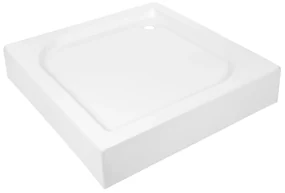 Invena Invena, akrylátová sprchová vanička 80x80x16 cm, bez sifónu, biela lesklá, INV-AK-80-K83-P