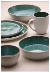 Biela/zelená miska z kameniny 850 ml Gastro White/Green – Bitz