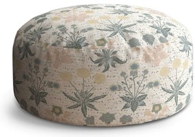 Taburet Circle sivé kvety, sivá