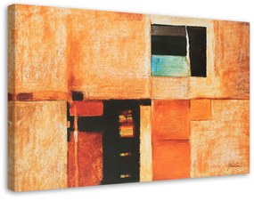 Gario Obraz na plátne Geometrické zloženie v tehlovej farbe Rozmery: 60 x 40 cm