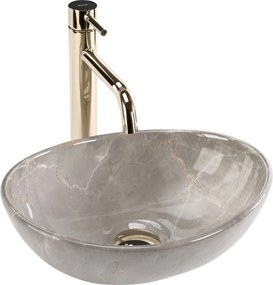 Keramické umývadlo na dosku REA SOFIA Mini 35x26, mramor