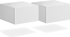 Súprava závesných nočných stolíkov Nicole 46 cm - biela