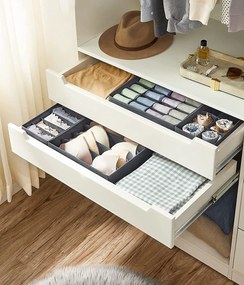 Organizér na spodnú bielizeň Lea, sada 8ks, sivá